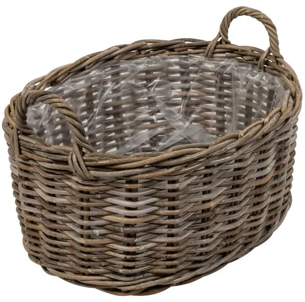 Kurv oval med håndtak 53x40x25cm