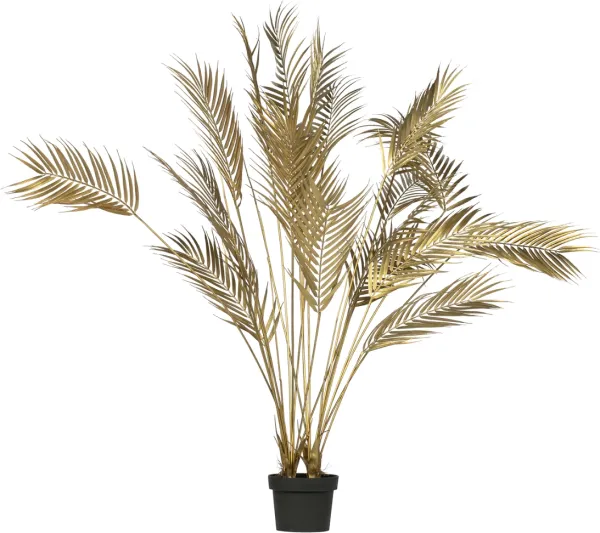 Palme, kunstig plante, gyllen, H110x75x75 cm