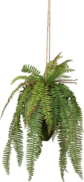 Bregne, kunstig plante, grønn, H58x30x30 cm