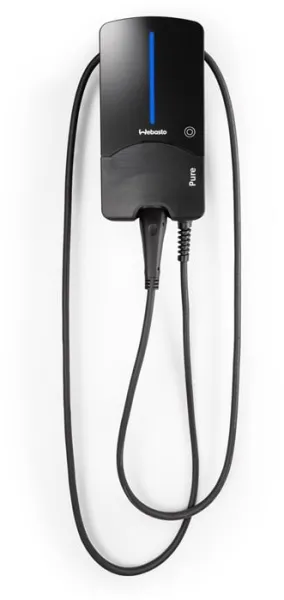 Webasto Pure Ladeboks 22 kW Type 2 Black Edition med 4.5 mtr. kabel - Integreret Type B feilstrømsvern