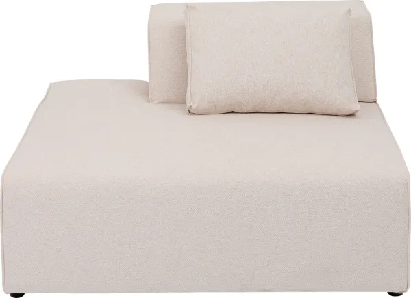 KARE DESIGN Infinity Ottoman Semi Elements Cream Venstre modul - kremfarget polyester og polypropylen
