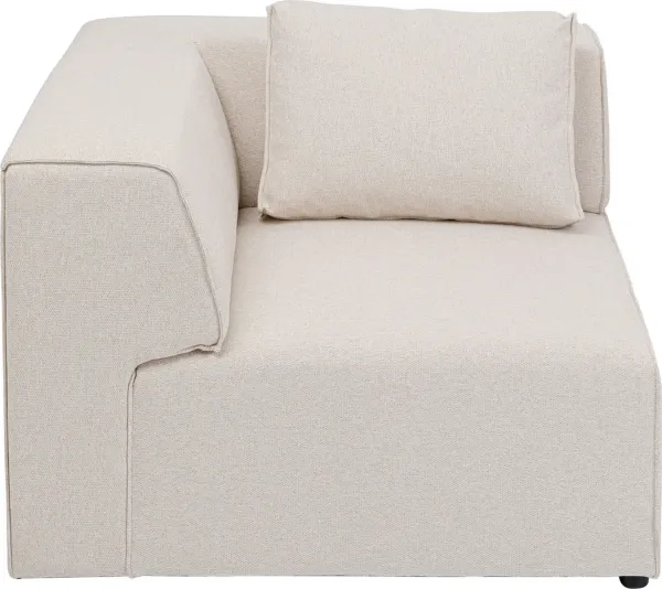KARE DESIGN Infinity Corner Elements Cream Right modul - kremfarget polyester og polypropylen