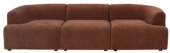 Baloo modulsofa med 3 seter - rustfarget stoff