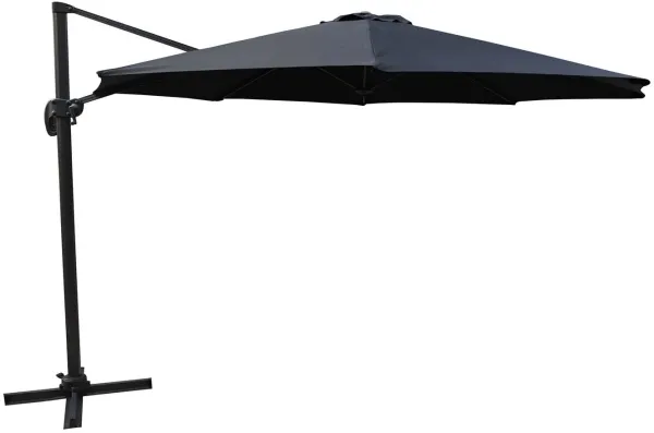 VENTURE DESIGN Leeds parasoll med tilt, 3,5 m - svart stoff og aluminium