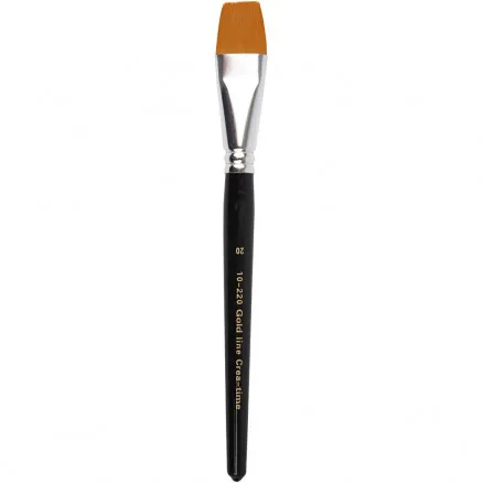 Gold Line Pensler, L: 21 cm, B: 24 mm, flat, 6 stk./ 6 pk.