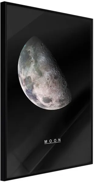 ARTGEIST Plakat med ramme - The Solar System: Moon Gull med passepartout 20x30