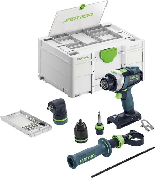 Festool Batteridrevet slagbormaskin/skrutrekker TPC 18/4 I-Basic-Set QUADRIVE