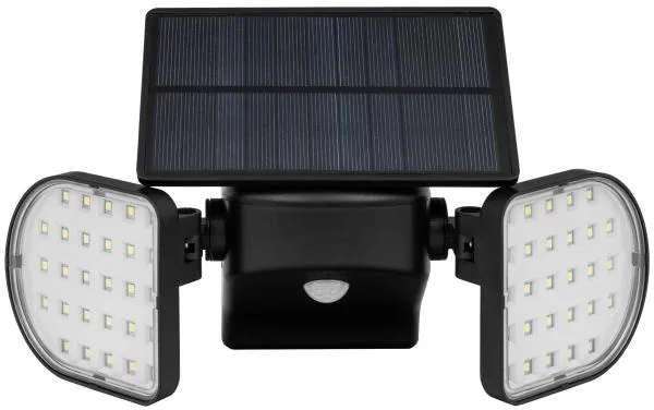 Dobbel solcellelampe m spotlys 1,5W