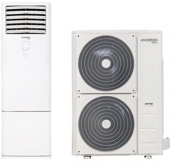 Andersen Electric Apollo 48000 luft/luft varmepumpe, 18,5 kW, 45–370 m², hvit