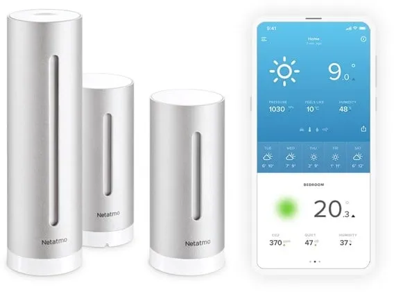 Netatmo Smart Værstasjon + Ekstra Innendørsmodul